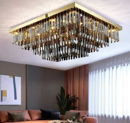 Ceiling lamp IMPERO by Rodesigne — crystal flush ceiling light