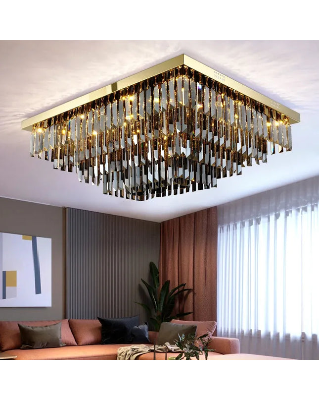 Ceiling lamp IMPERO by Rodesigne — crystal flush ceiling light