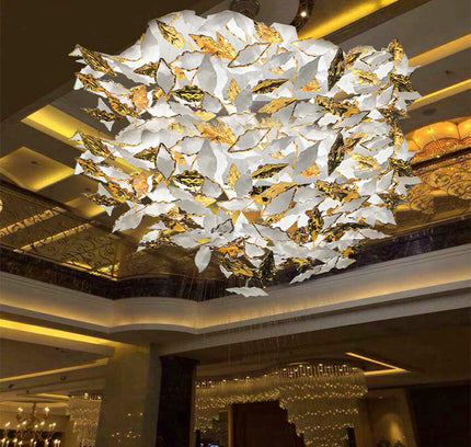 Chandelier FOGLIA by Rodesigne — leaf chandelier