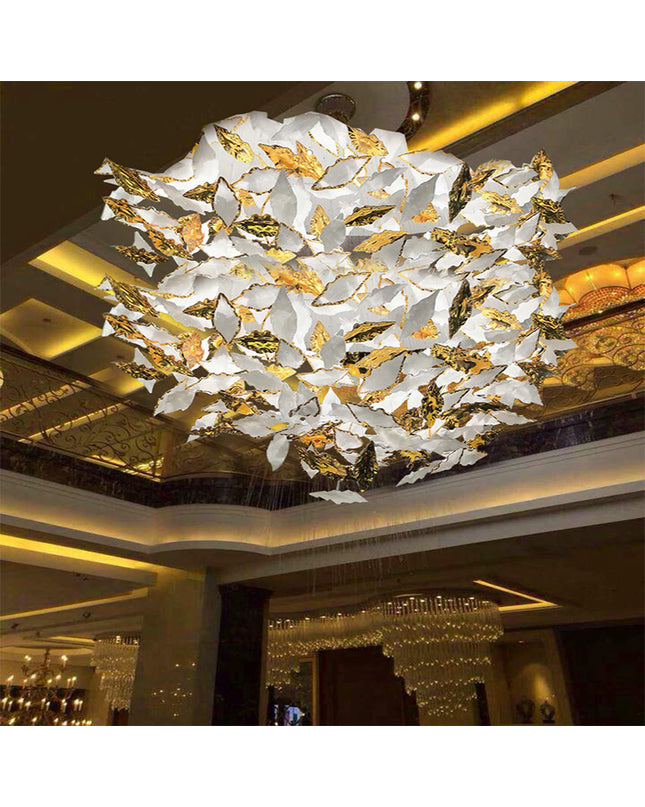 Chandelier FOGLIA by Rodesigne — leaf chandelier