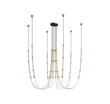 Chandelier LEDA by Rodesigne — brass designer chandelier, custom lighting by RODESIGNE