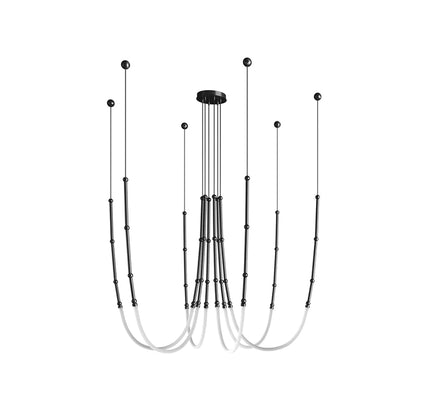 Chandelier LEDA by Rodesigne — brass designer chandelier, custom lighting by RODESIGNE