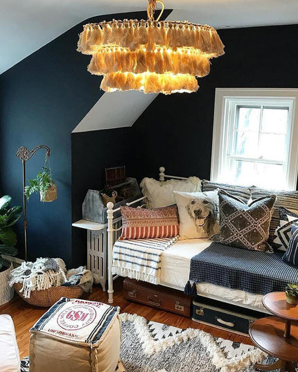 Pendant lamp MULTICOLOUR TASSEL by Rodesigne