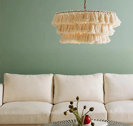 Pendant lamp MULTICOLOUR TASSEL by Rodesigne — modern pendant light, custom designer lighting by RODESIGNE