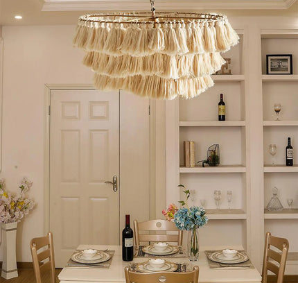 Pendant lamp MULTICOLOUR TASSEL by Rodesigne — modern pendant light, custom designer lighting by RODESIGNE
