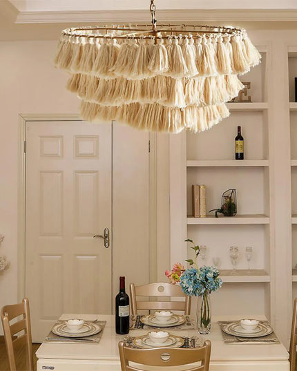 Pendant lamp MULTICOLOUR TASSEL by Rodesigne