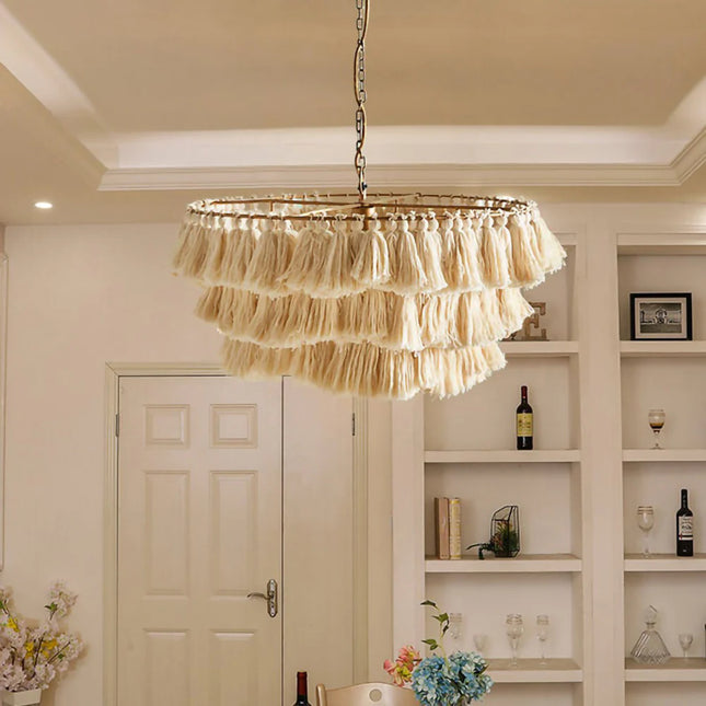 Pendant lamp MULTICOLOUR TASSEL by Rodesigne