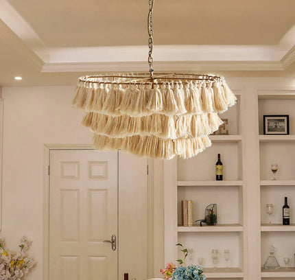 Pendant lamp MULTICOLOUR TASSEL by Rodesigne — modern pendant light, custom designer lighting by RODESIGNE