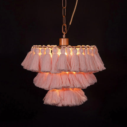 Pendant lamp MULTICOLOUR TASSEL by Rodesigne — modern pendant light, custom designer lighting by RODESIGNE