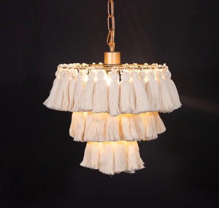 Pendant lamp MULTICOLOUR TASSEL by Rodesigne — modern pendant light, custom designer lighting by RODESIGNE