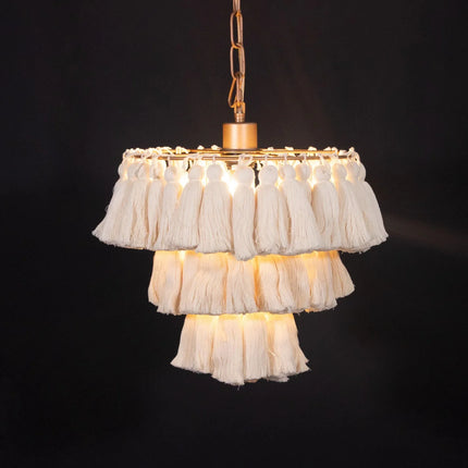 Pendant lamp MULTICOLOUR TASSEL by Rodesigne — modern pendant light, custom designer lighting by RODESIGNE