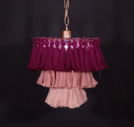 Pendant lamp MULTICOLOUR TASSEL by Rodesigne — modern pendant light, custom designer lighting by RODESIGNE