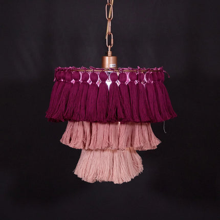 Pendant lamp MULTICOLOUR TASSEL by Rodesigne — modern pendant light, custom designer lighting by RODESIGNE