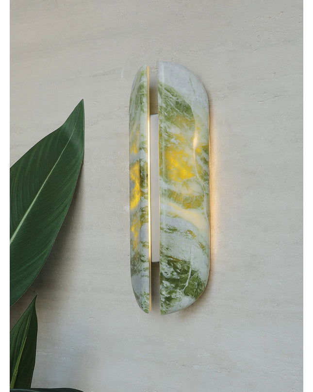 Wall lamp (Sconce) GIARDINO by Rodesigne — green onyx sconce