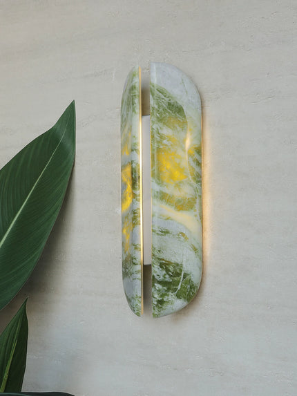 Wall lamp (Sconce) GIARDINO by Rodesigne — green onyx sconce