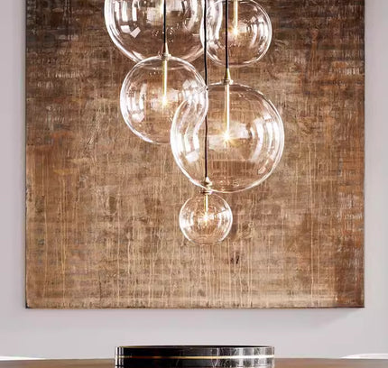 Pendant lamp GLOBE MOBILE by Rodesigne — glass modern pendant light, custom designer lighting by RODESIGNE