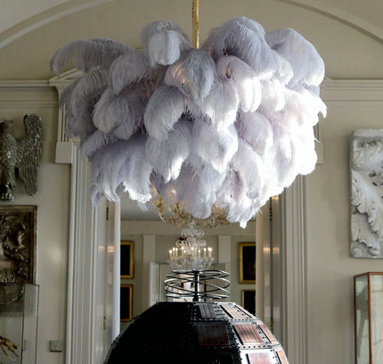 Chandelier FEATHER by Rodesigne — glass designer chandelier, custom lighting by RODESIGNE