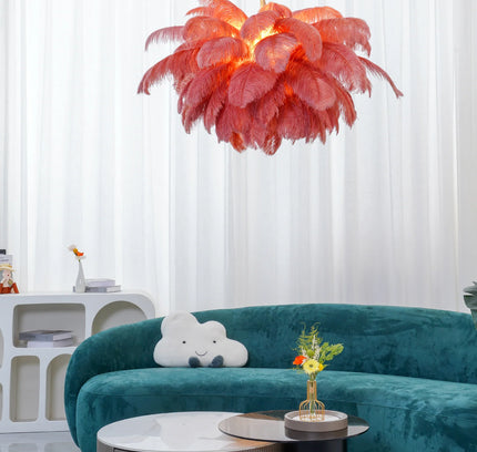 Chandelier FEATHER by Rodesigne — glass designer chandelier, custom lighting by RODESIGNE