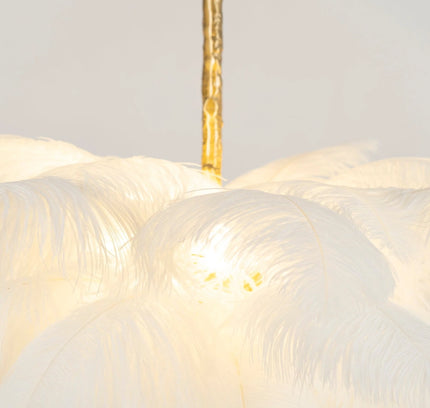 Chandelier FEATHER by Rodesigne — glass designer chandelier, custom lighting by RODESIGNE