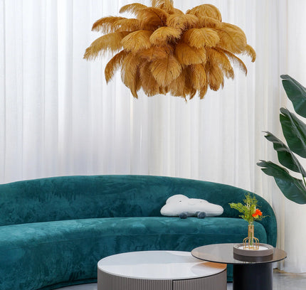 Chandelier FEATHER by Rodesigne — glass designer chandelier, custom lighting by RODESIGNE