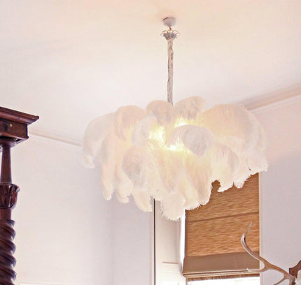 Chandelier FEATHER by Rodesigne — glass designer chandelier, custom lighting by RODESIGNE