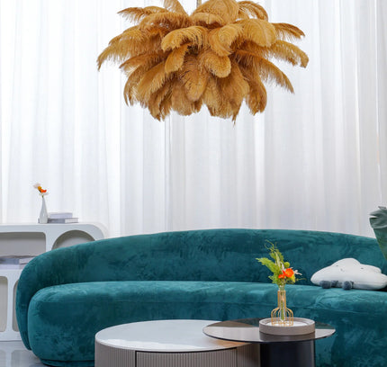 Chandelier FEATHER by Rodesigne — glass designer chandelier, custom lighting by RODESIGNE