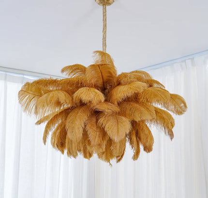Chandelier FEATHER by Rodesigne — glass designer chandelier, custom lighting by RODESIGNE
