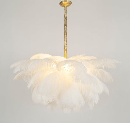 Chandelier FEATHER by Rodesigne — glass designer chandelier, custom lighting by RODESIGNE