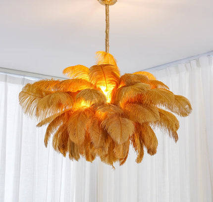 Chandelier FEATHER by Rodesigne — glass designer chandelier, custom lighting by RODESIGNE