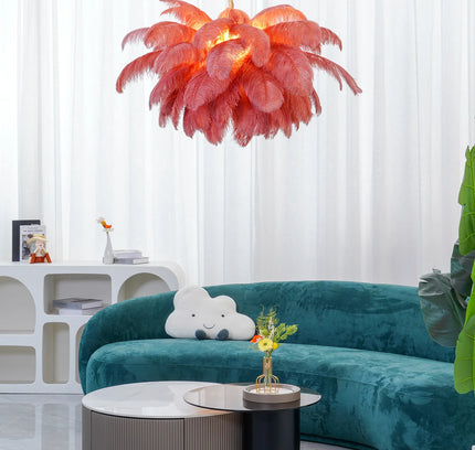Chandelier FEATHER by Rodesigne — glass designer chandelier, custom lighting by RODESIGNE