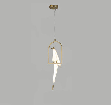 Pendant lamp PERCHING BIRD by Rodesigne — modern pendant light, custom designer lighting by RODESIGNE