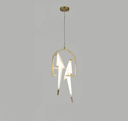 Pendant lamp PERCHING BIRD by Rodesigne — modern pendant light, custom designer lighting by RODESIGNE