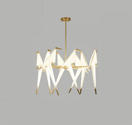 Chandelier PERCHING BIRD by Rodesigne — designer chandelier, custom lighting by RODESIGNE