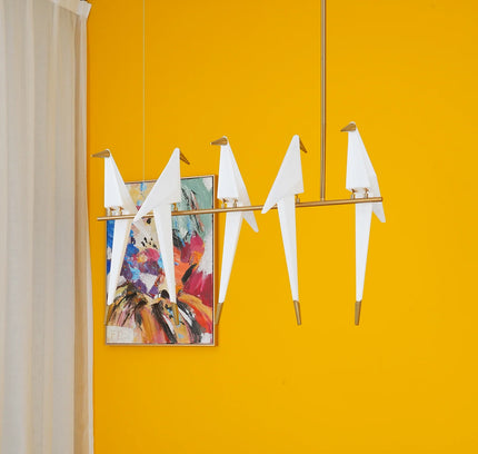 Chandelier PERCHING BIRD by Rodesigne — designer chandelier, custom lighting by RODESIGNE