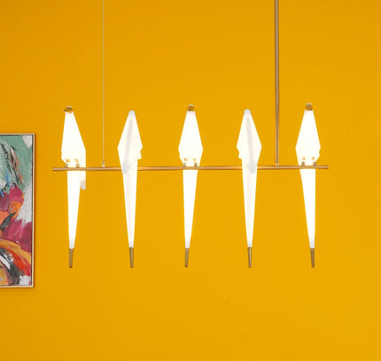 Chandelier PERCHING BIRD by Rodesigne — designer chandelier, custom lighting by RODESIGNE