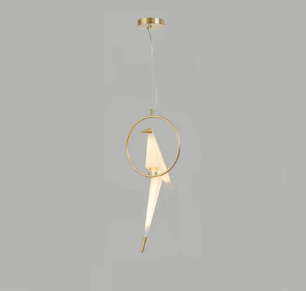 Pendant lamp PERCHING BIRD by Rodesigne — modern pendant light, custom designer lighting by RODESIGNE