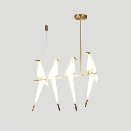 Chandelier PERCHING BIRD by Rodesigne — designer chandelier, custom lighting by RODESIGNE