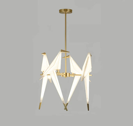 Chandelier PERCHING BIRD by Rodesigne — designer chandelier, custom lighting by RODESIGNE
