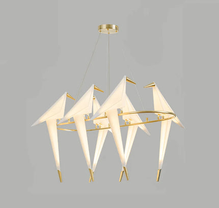 Chandelier PERCHING BIRD by Rodesigne — designer chandelier, custom lighting by RODESIGNE