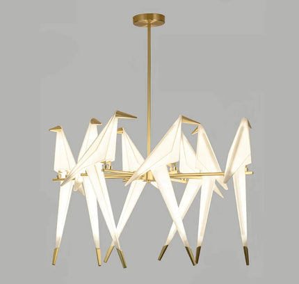 Chandelier PERCHING BIRD by Rodesigne — designer chandelier, custom lighting by RODESIGNE
