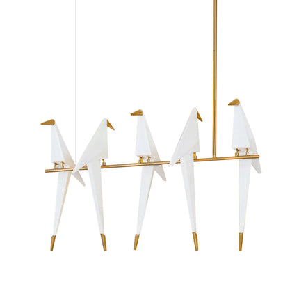 Chandelier PERCHING BIRD by Rodesigne — designer chandelier, custom lighting by RODESIGNE