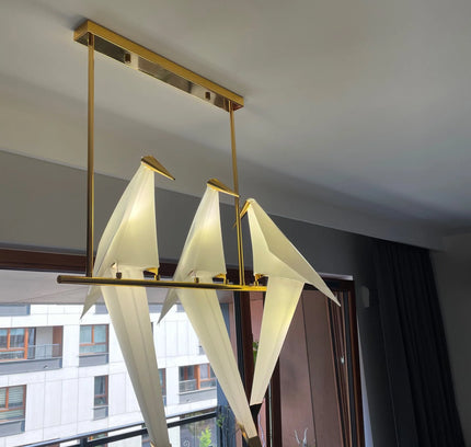 Pendant lamp PERCHING BIRD by Rodesigne — modern pendant light, custom designer lighting by RODESIGNE