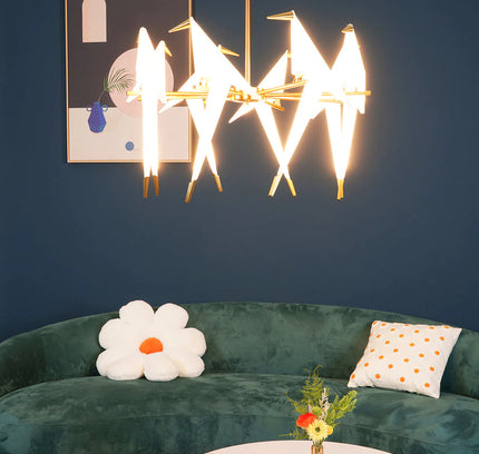 Chandelier PERCHING BIRD by Rodesigne — designer chandelier, custom lighting by RODESIGNE