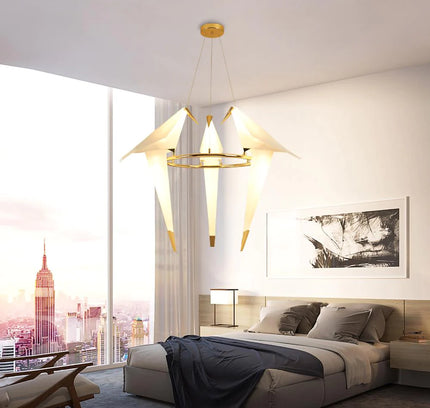 Pendant lamp PERCHING BIRD by Rodesigne — modern pendant light, custom designer lighting by RODESIGNE