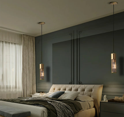 Pendant lamp ROUSSE by Rodesigne — brass modern pendant light, custom designer lighting by RODESIGNE