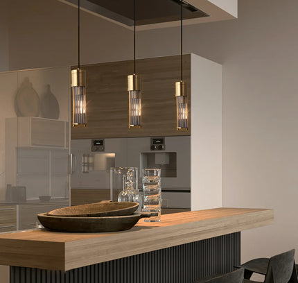 Pendant lamp ROUSSE by Rodesigne — brass modern pendant light, custom designer lighting by RODESIGNE