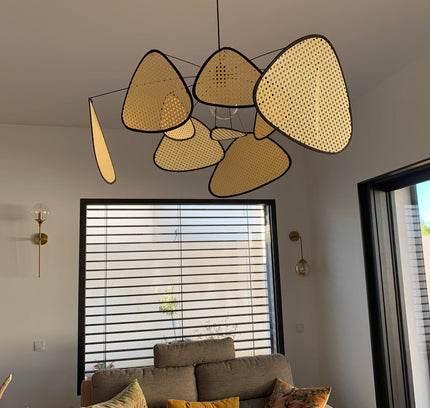 Pendant lamp SCREEN CANN by Rodesigne — wood modern pendant light, custom designer lighting by RODESIGNE