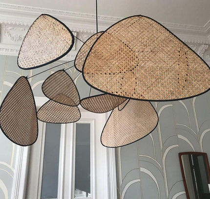 Pendant lamp SCREEN CANN by Rodesigne — wood modern pendant light, custom designer lighting by RODESIGNE