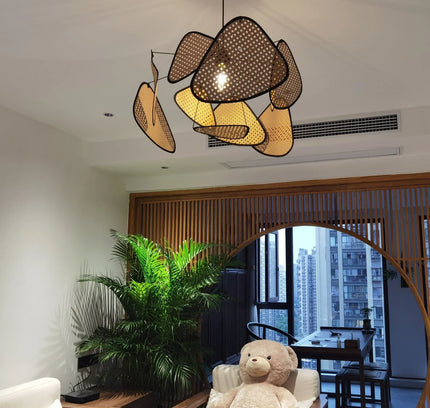 Pendant lamp SCREEN CANN by Rodesigne — wood modern pendant light, custom designer lighting by RODESIGNE