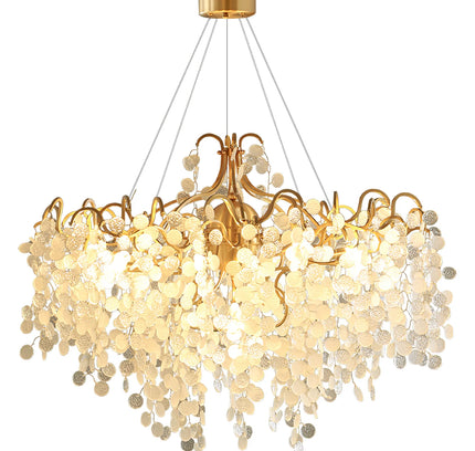 Chandelier SHIRO NODA ROUND by Rodesigne — glass designer chandelier, custom lighting by RODESIGNE